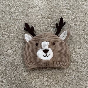 Carter's Tan Deer Knit Hat for Kids